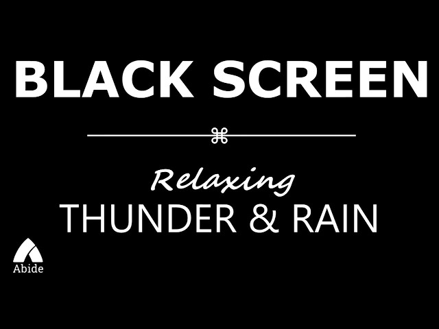 heavy rain and thunder sounds for sleeping black screen